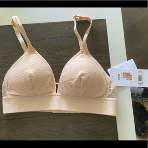 Lively Striped Mesh Bralette